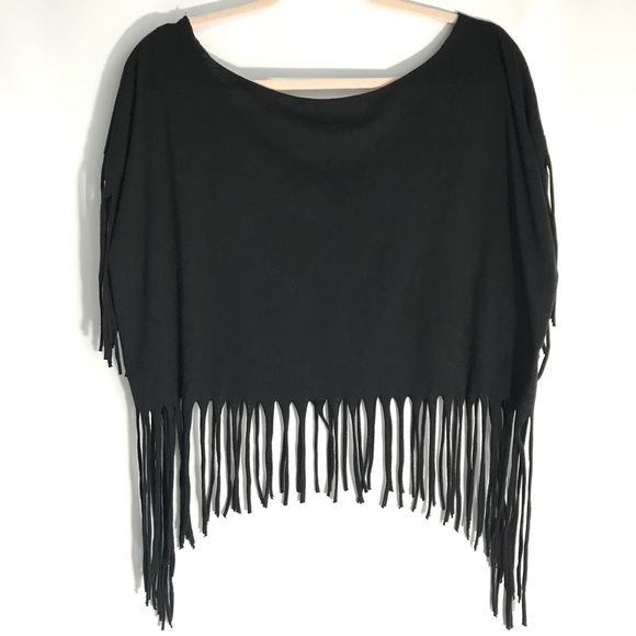 Sugar Skull Paisley Flower Fringe Crop Top XL (15/17) - Picture 4 of 5